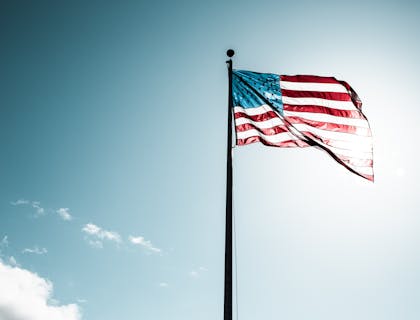 Patriotic American flag.