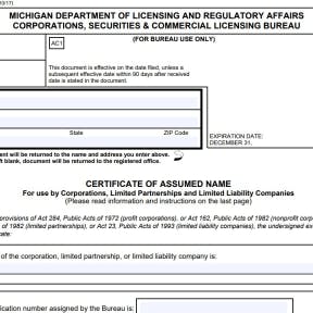 Assumed name registration.