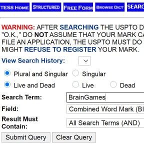 Conduct a trademark search.