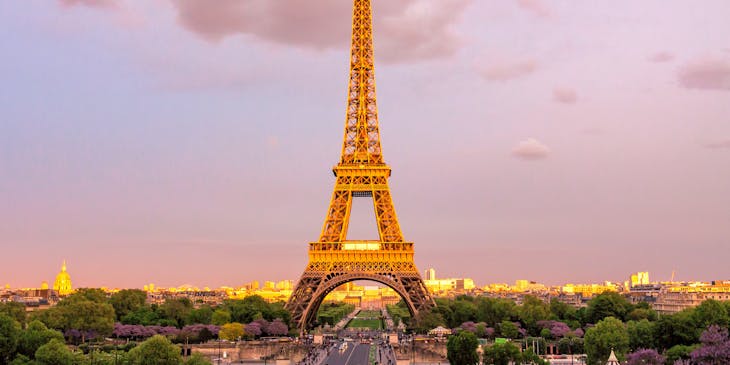 The Eiffel Tower in Paris, France.