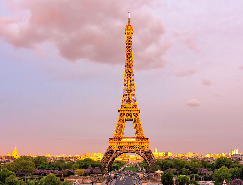 The Eiffel Tower in Paris, France.