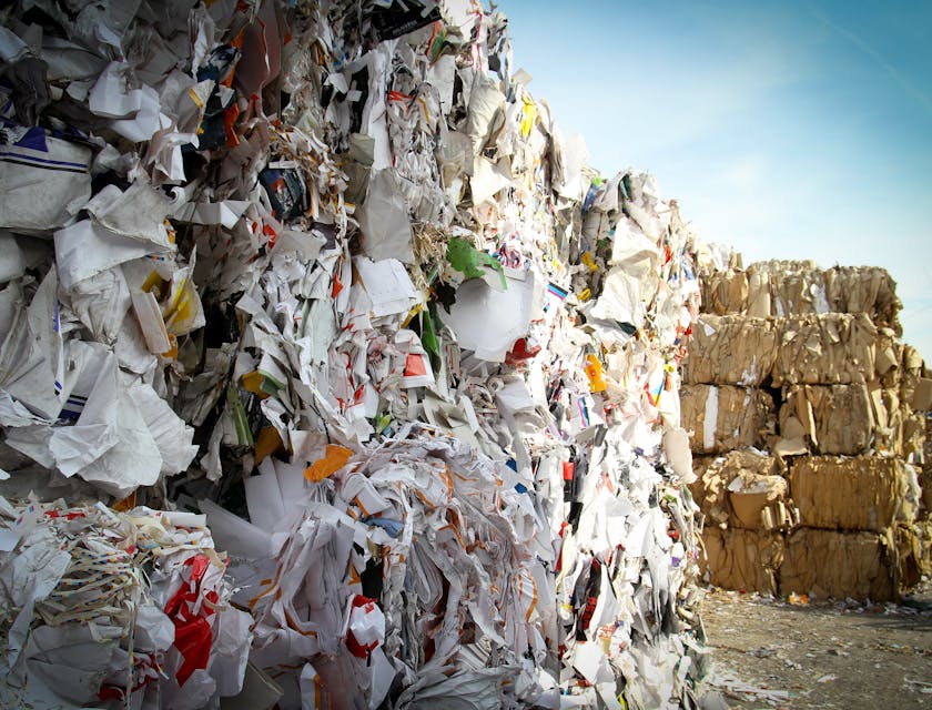 Lote de transporte y eliminación de basura.