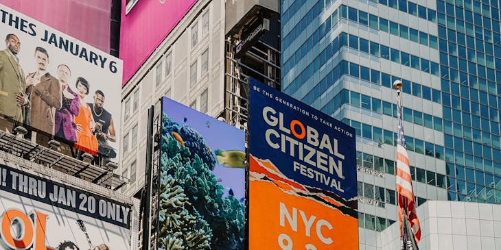 Billboard advertising in Times Square, New York.