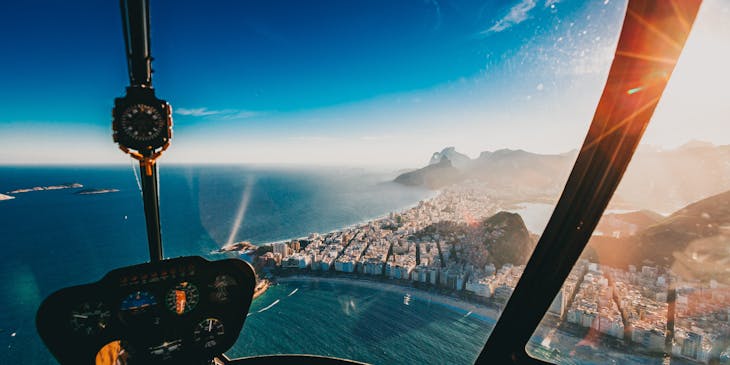 An aerial tour of Rio de Janeiro, Brazil.