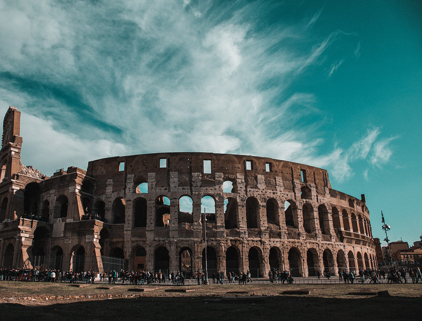 Ancient Colosseum in Rome, Italy.