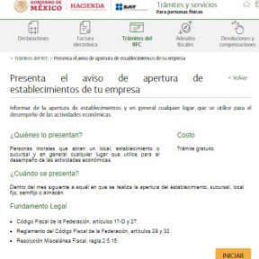 Apertura de establecimientos mercantiles.