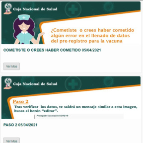 Afiliación a la Caja Nacional de Salud.
