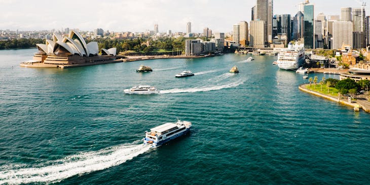 Sydney harbor in Australia.