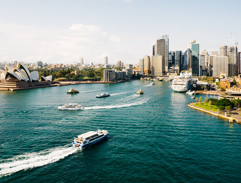 Puerto de Sydney en Australia en negocio australiano