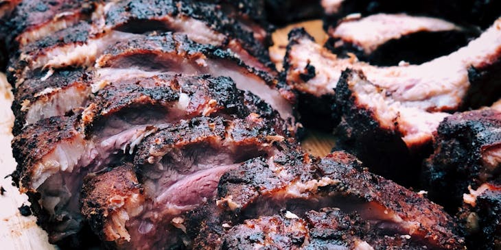 Grilled meat at an Australian restaurant.