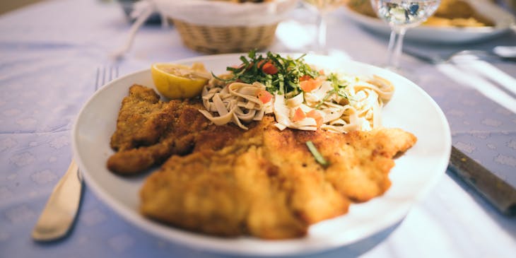 Food in an Austrian restaurant.