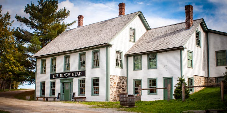 Bed and breakfast displaying a sign that reads "The King's Head."