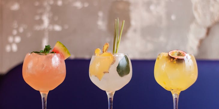 A set of cocktails designed by a beer, wine and spirit bar.