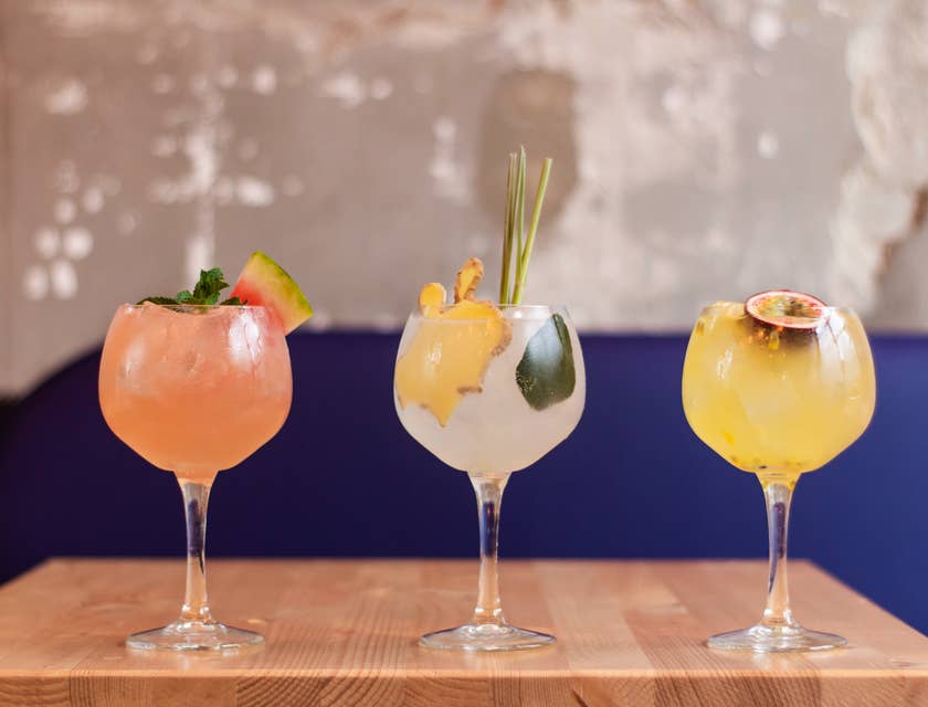 A set of cocktails designed by a beer, wine and spirit bar.