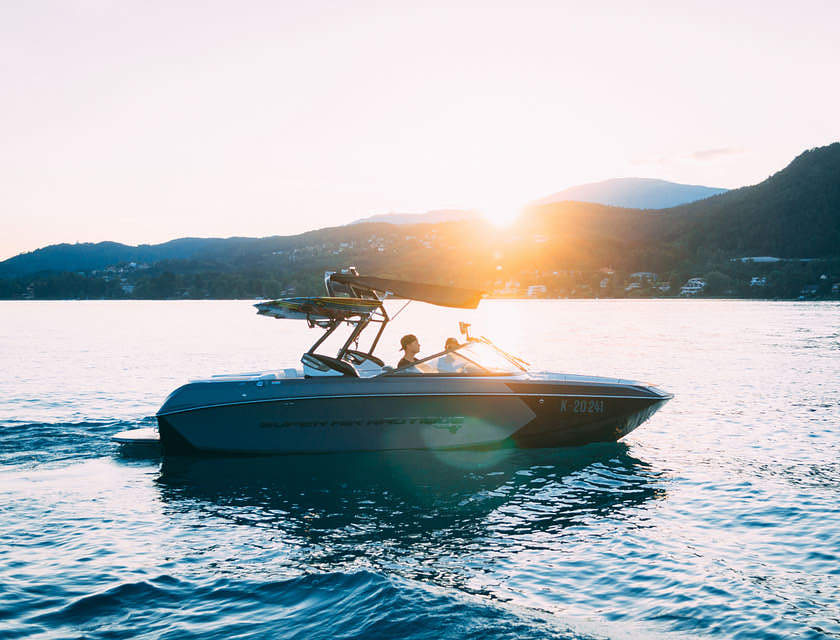 People on a boat in the ocean