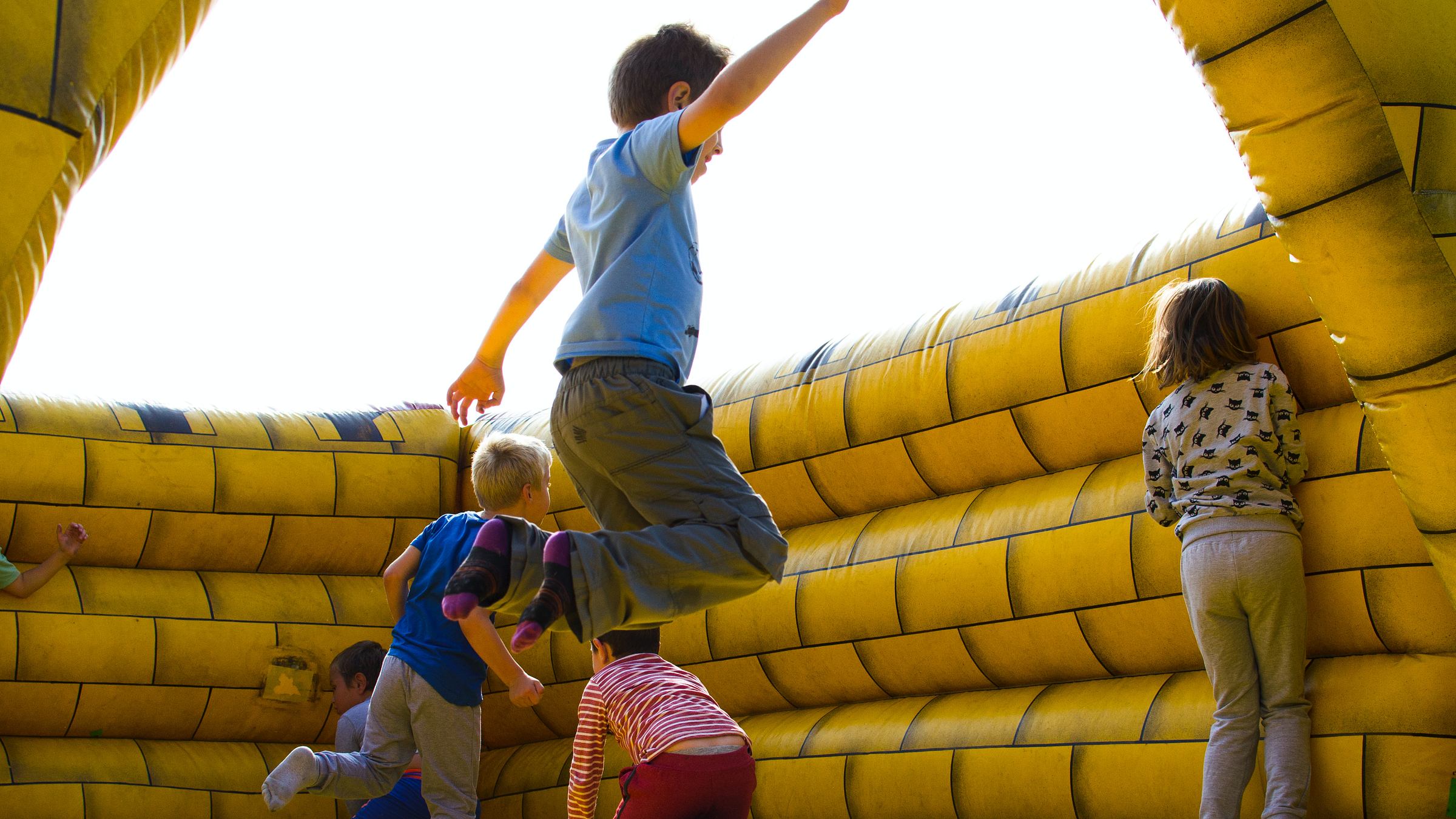 jumping castle with slide