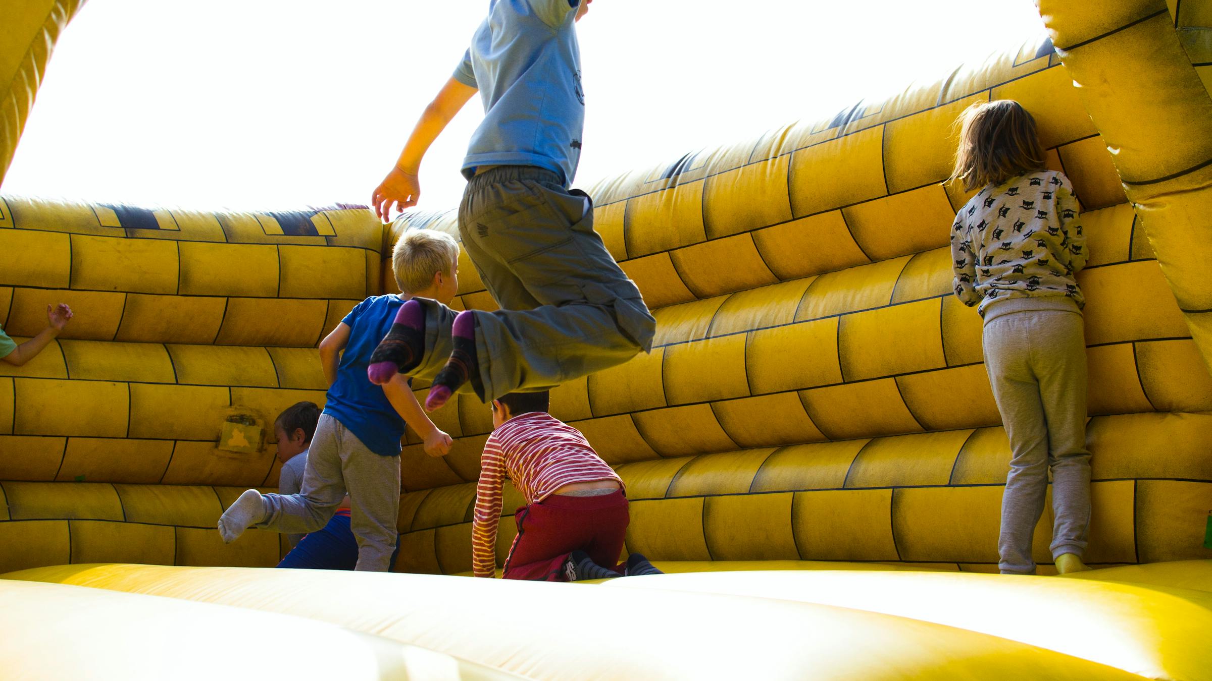 jumping castle with slide