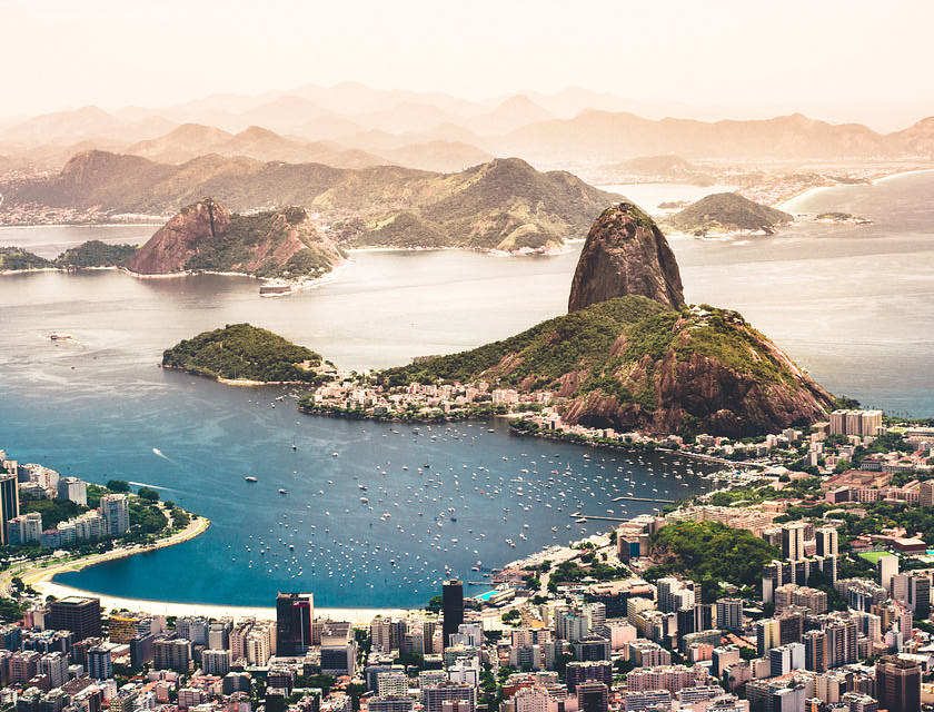 Vista dall'alto di Rio de Janeiro in Brasile.