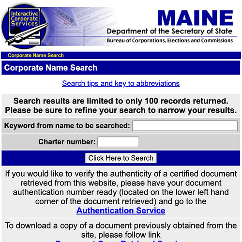Cómo hacer una búsqueda de negocios en Maine: