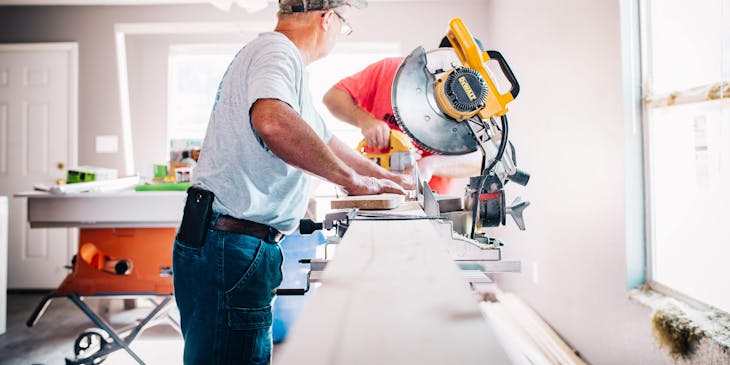 Builders working on a construction project.