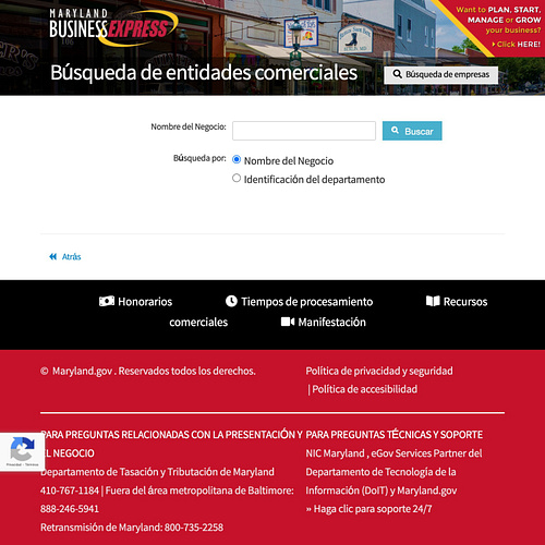 Cómo hacer una búsqueda de negocios en Maryland: