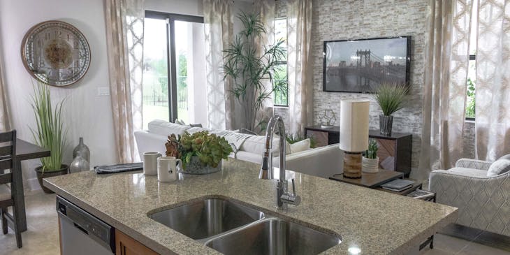 New countertop installation in home for sale.