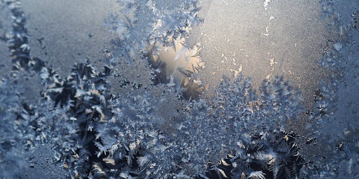 Frost from a cryotherapy pod.