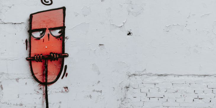 Dank graffiti on a white wall.