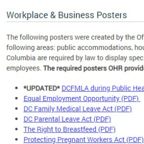 Display state-mandated workplace posters.