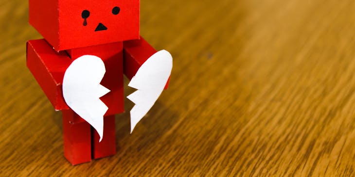 Broken heart needs divorce and family law assistance.