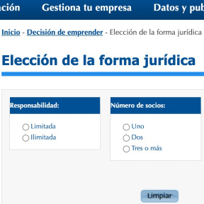 Elección de la forma jurídica.