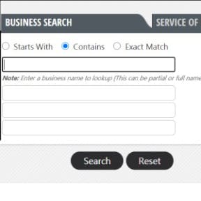 Enter and search for a business name.