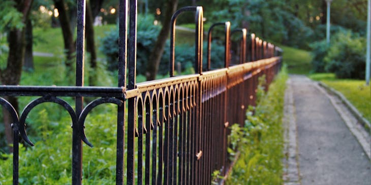 Solid fence and gate.