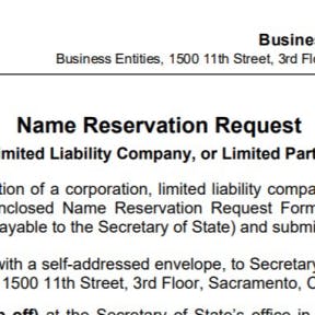 File a name reservation.