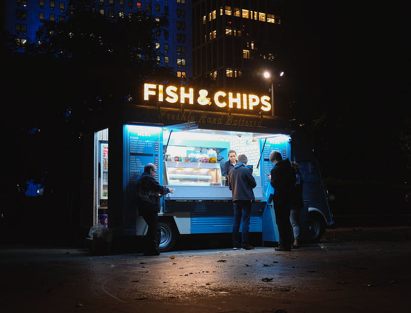 Fish & chips food truck restaurant.