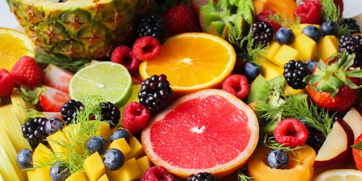 a platter of fruit