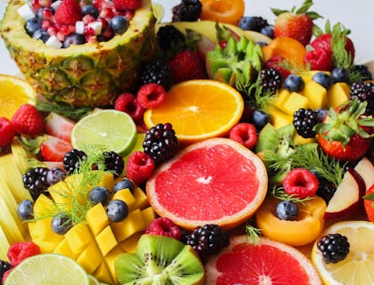 a platter of fruit