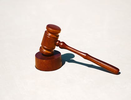 A gavel used in the United States in courts of law.