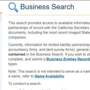 Go to the California SOS website.