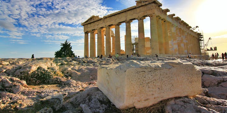 The Parthenon in Greece.
