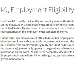 Have employees complete form I-9.