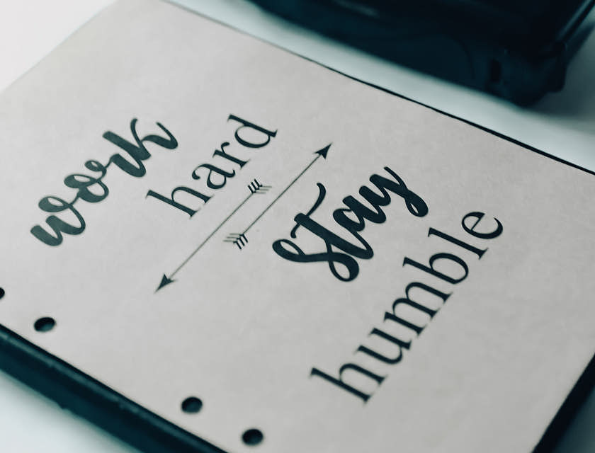 A diary that reminds the reader to stay humble.