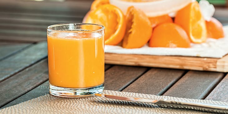 Freshly squeezed orange juice.