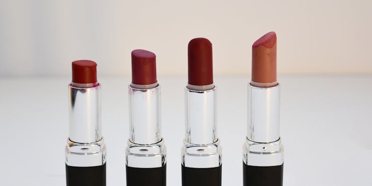 Four lipsticks in a row.