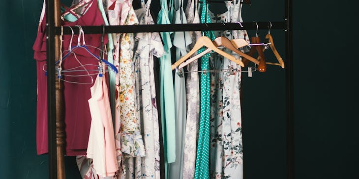 Full clothing rack.