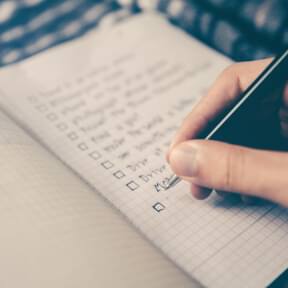 Make a list of what you need.