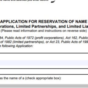 Reserve your business name.