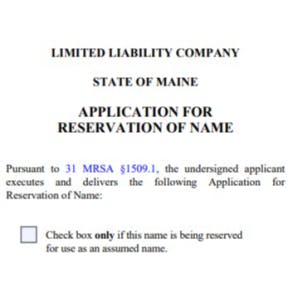 File an Application for Reservation of Name.
