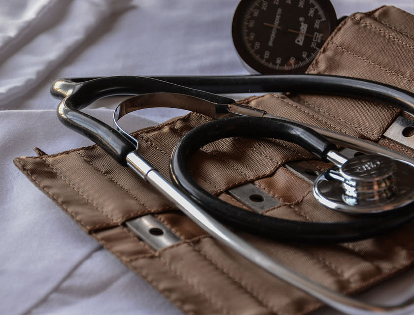 An open nephrologist's examination kit.