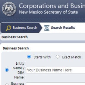 Enter your business name in the search field.